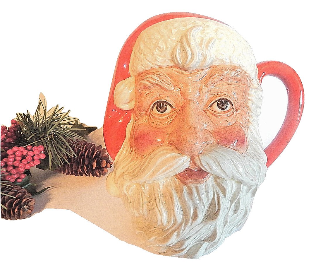Santa Claus Mug Royal Doulton Figural Toby Jug Barware Vintage1983 Christmas Collectible D6704