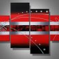 Abstract 100% Handmade Oil Painting on Canvas Red Sea Handmade Painting Set of 4pcs