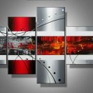 Philadelphia -Abstract-handmade painting-set of 4pcs