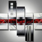 White Window -Abstract-handmade painting-set of 5pcs
