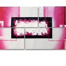Heart -Abstract-handmade painting-set of 4pcs
