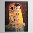 The Kiss-oil on canvas paintings-Gustav Klimt-reproduction