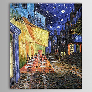 Cafe Terrace at Night-Oil on canvas paintings-Vincent Van Gogh-reproduction