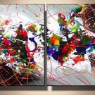 Mumbai -Abstract , Landscape-handmade painting-set of 4pcs