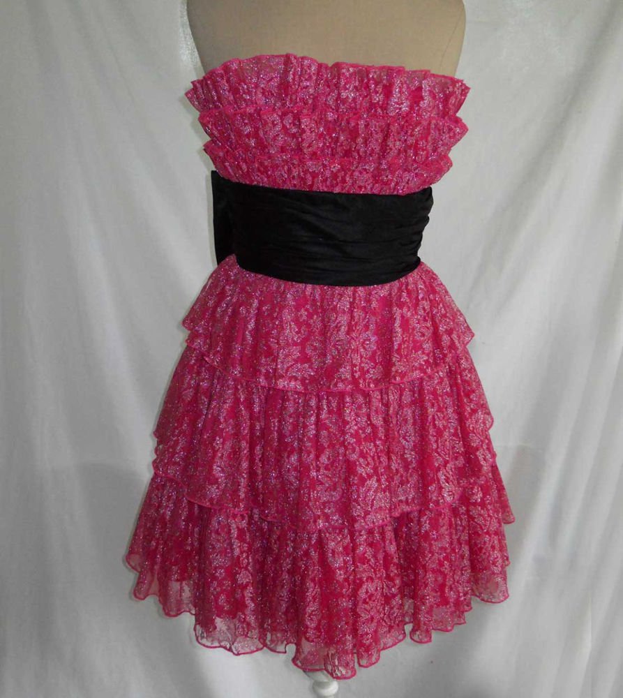 Betsey Johnson Dress Vintage Deadstock Corset Crinoline Mini Party Pink