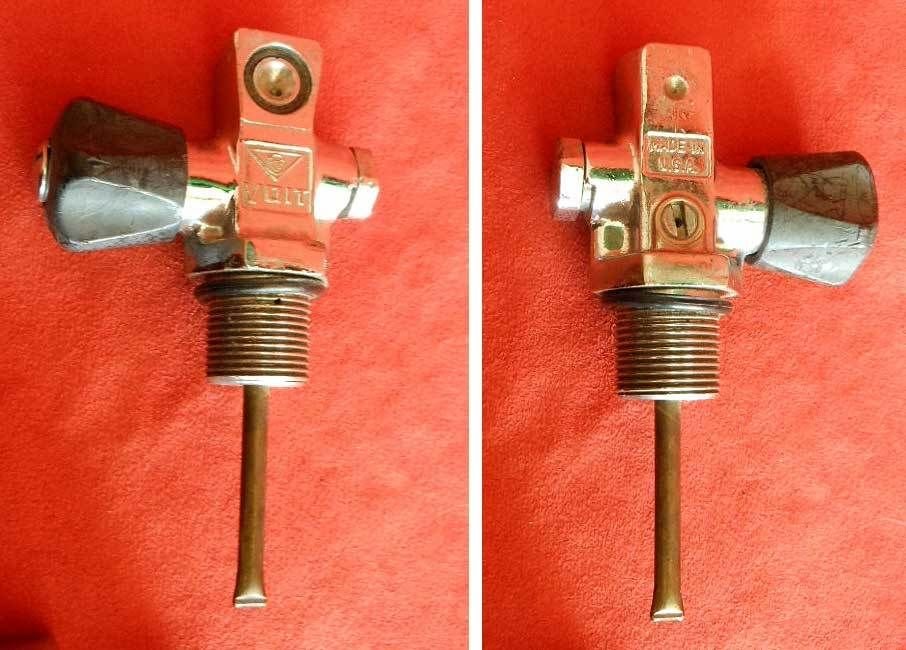 Vintage Voit 3/4 in Scuba Tank Dive Yoke K Valve Double Hose Era