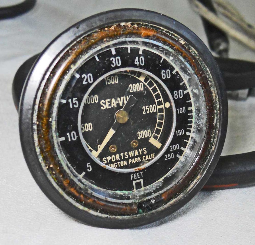 SPG Sea Vue Sportsways Pressure Depth Gauge 3000psi Capillary Vintage