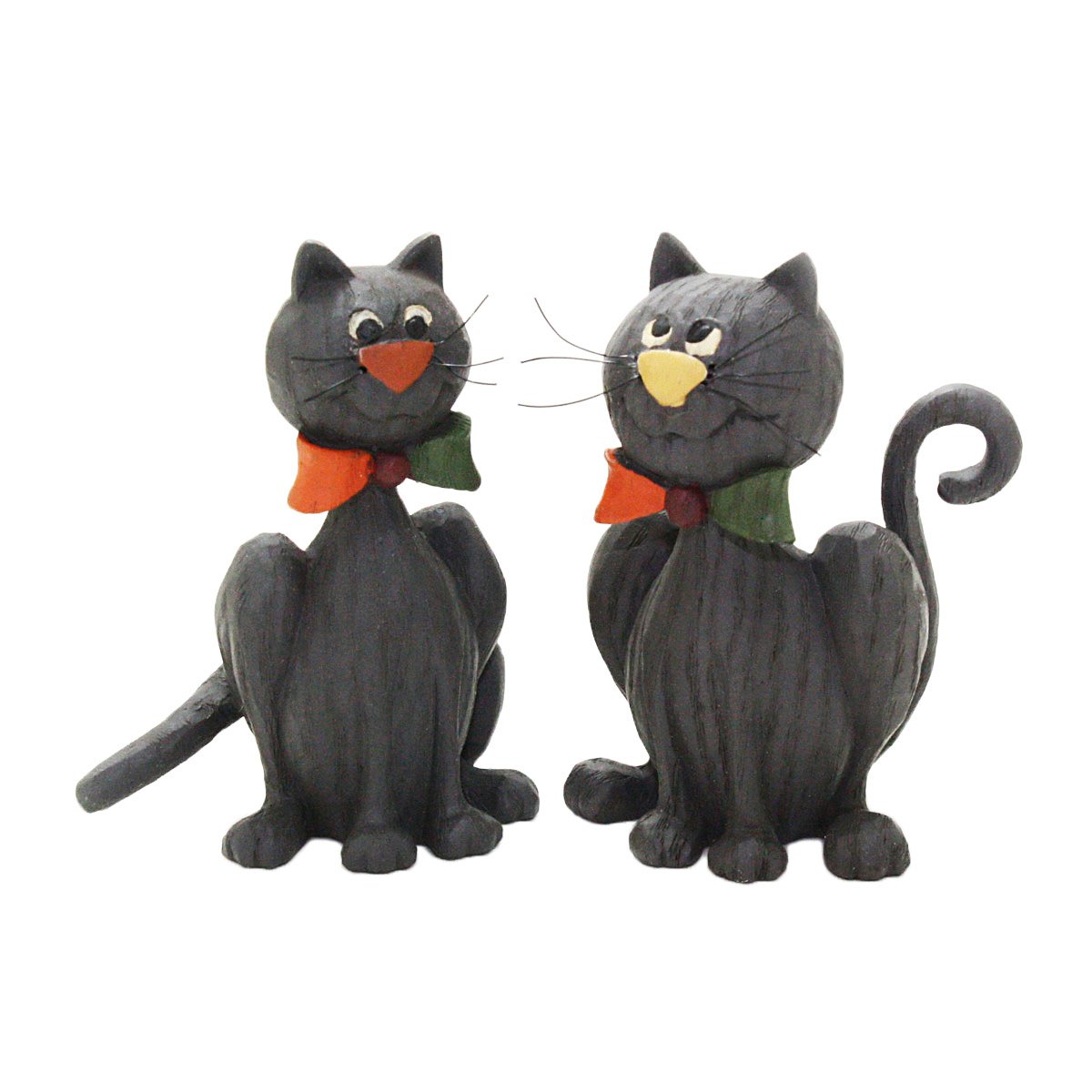 blossom bucket cat figurines