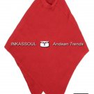 INKASSOUL alpaca PONCHO - PON002 - BR-610 (red)