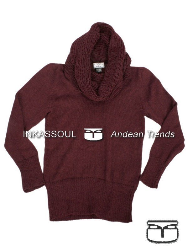 INKASSOUL alpaca SWEATER - SWE028 - AW-843 (cherry)