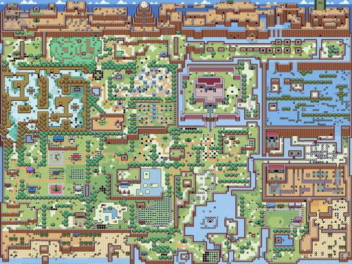 The Legend Of Zelda Overworld Map 24x18 Print Poster