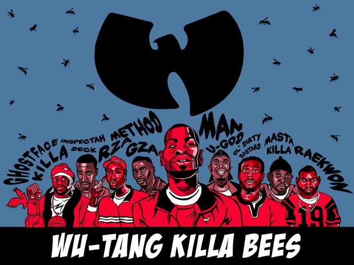 Wu Tang Killa Bees Art Clan Hip Hop Rap 16x12 Print POSTER