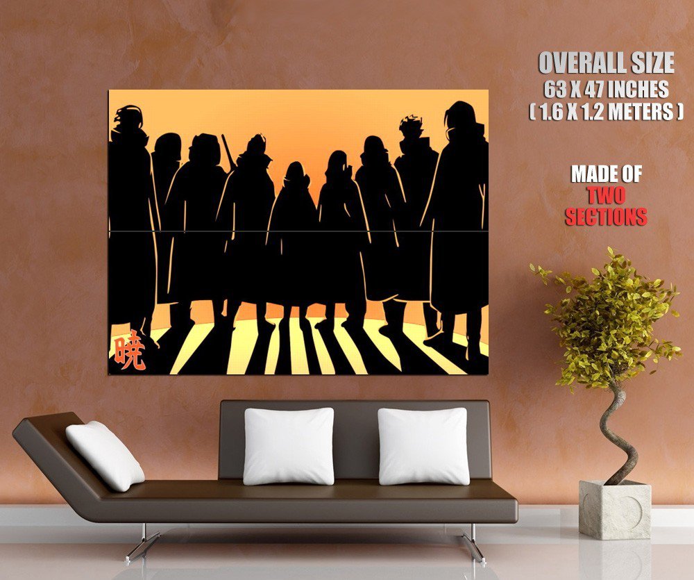 Naruto Akatsuki Silhouettes Anime Manga Art Huge Giant Print Poster