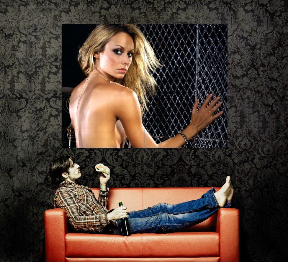 Stacy Keibler Topless Hot Sexy Model WWE Sport Huge 47x35 Print POSTER.