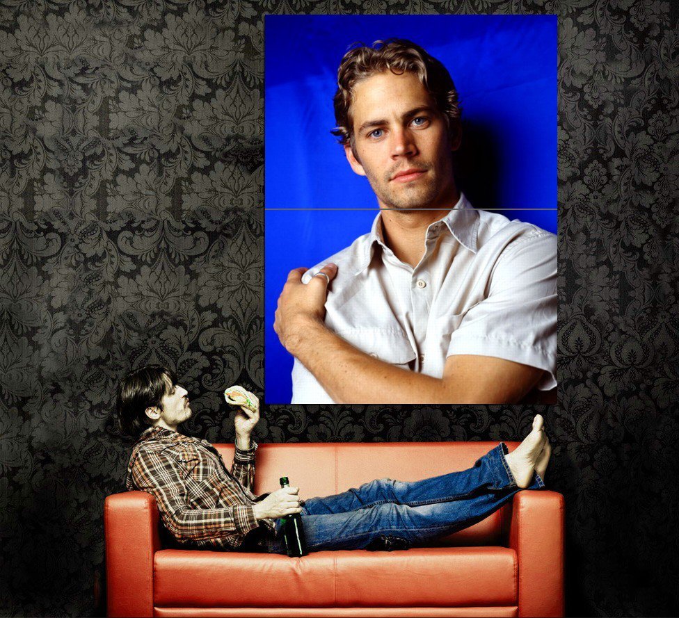 Paul Walker Hot Actor Huge X Print Poster