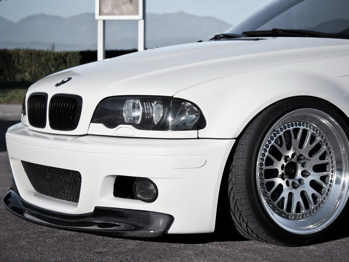 Bmw M3 E46 White Car 16x12 Print Poster