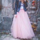 PINK FULL LENGTH TULLE SKIRT BRIDESMAID WEDDING