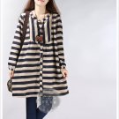Casual Loose Linen Top Linen Dress Long Sleeve Cotton Dress Tunic Dress