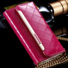Paris Fashion Grid Pattern Pouch Bag Cover For Iphone 6 4.7Inch Le 32254271349-3-hot pink