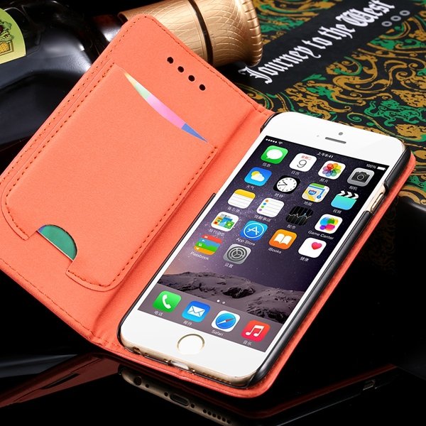 Genuine Leather Flip Case For Iphone 6 4.7Inch Full Phone 322503586734black