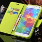 Flip Full Pu Leather Cover Case For Samsung Galaxy S5 I9600 S4 I95 1778570122-14-black red for s5