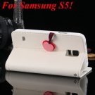 For Samsung S5 S4 S3 Luxury Pu Leather Case Full Protect Cover For 1879055763-14-white for S5