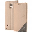 For Note 4 Magnetic Flip Case Original Pu Leather Handmade Cover F 32266173439-5-gold