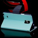 For Note 4 Flip Wallet Cover For Samsung Galaxy Note 4 N9100 Full  32260100946-11-mint green