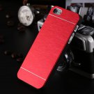 5S Aluminum Case Deluxe Gold Metal Brush Cover For Iphone 5 5S 5G  1810132892-3-red for 5s