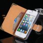 4S 5S Luxury Bling Diamond Flip Case For Iphone 4 4S 4G 5 5S 5G Pu 1892068653-9-black for 4s