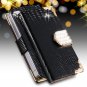 4S 5S Luxury Bling Diamond Flip Case For Iphone 4 4S 4G 5 5S 5G Pu 1892068653-12-brown for 4s