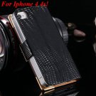 4S 5S Diamond Leather Case For Iphone 5 5S 5G 4 4S 4G Flip Wallet  1892017068-9-black  for 4s