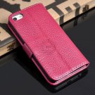 5S Luxury Original Genuine Leather Case For Iphone 5 5G Wallet Fli 1009156720-5-rose