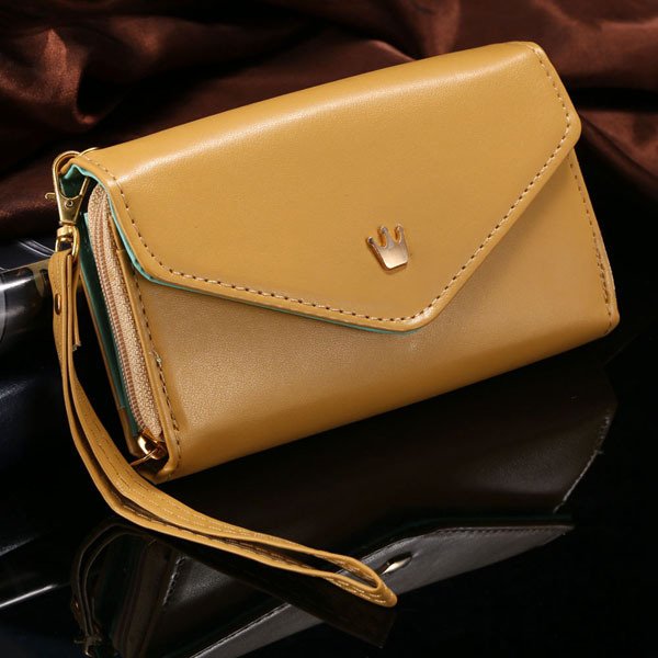 Elegant Lady General Phone Bag For Htc One M7 Pu Leather Case Full 32251573288-5-brown