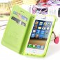 Newest Girl'S Cute Cherry Leather Case For Iphone 6 & Iphone 6 Plu 32214517740-4-Green For Iphone 6