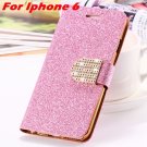 For Iphone 6 Case Gold Luxury Bling Diamond Leather Case For Iphon 32258181305-7-Pink For Iphone 6