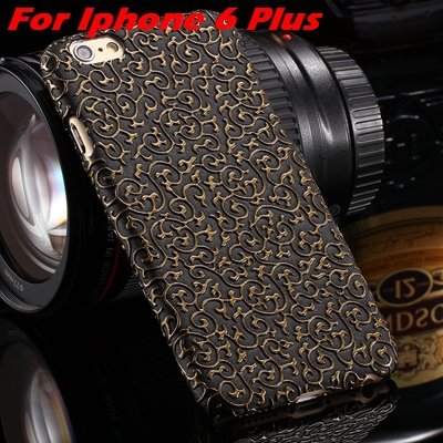 Cute Lovely Classic Palace 3D Flower Pu Leather Case For Iphone 6 32258157872-1-Black For I6 Plus