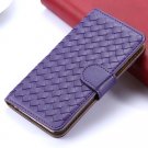 2015 Newest Cute Girl'S Pink Weave Flip Pu Leather Case For Iphone 32271815169-5-Purple