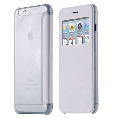 Original Smart Clear Open Window Pu Leather Case For Iphone 6 Plus 32256421588-2-White