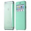 Original Smart Clear Open Window Pu Leather Case For Iphone 6 Plus 32256421588-4-Sky Blue