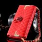 For Iphone 6 Plus Wallet Case Retro Luxury Shiny Gold Diamond Grid 32267999985-1-Black