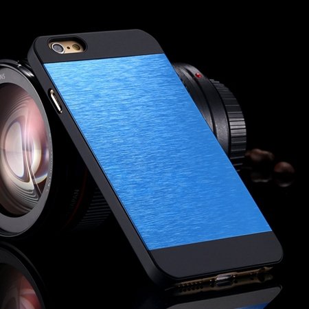Luxury Retro Aluminum Bursh Metal Case For Iphone 6 Plus 5.5"" Cell 32270355739-8-Blue