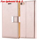 Luxury Wallet Flip Leather Case For Iphone 6 /Iphone 6 Plus Stand  32279124341-3-Gold For Iphone 6