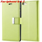 Luxury Wallet Flip Leather Case For Iphone 6 /Iphone 6 Plus Stand  32279124341-5-Green For Iphone 6