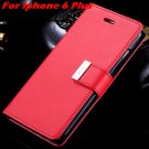 Luxury Wallet Flip Leather Case For Iphone 6 /Iphone 6 Plus Stand  32279124341-8-Red For I6 Plus