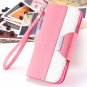 2014 Hot Double Color Flip Pu Leather Case For Iphone 6 Plus 5.5"" 2054281808-3-Purple and White