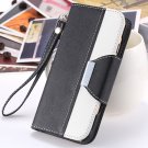 2014 Hot Double Color Flip Pu Leather Case For Iphone 6 Plus 5.5""  2054281808-5-Black and White