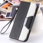 2014 Hot Double Color Flip Pu Leather Case For Iphone 6 Plus 5.5"" 2054281808-5-Black and White