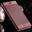 Luxury Retro Red Grid Pattern Pu Flip Leather Case For Apple Iphon 32226170304-9-Wine Red