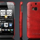 M8 Case Black Retro Luxury Wax Glossy Pu Leather Case For Htc One  2047286840-2-Red